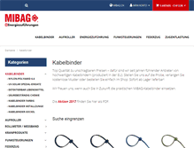 Tablet Screenshot of kabelbinder.ch